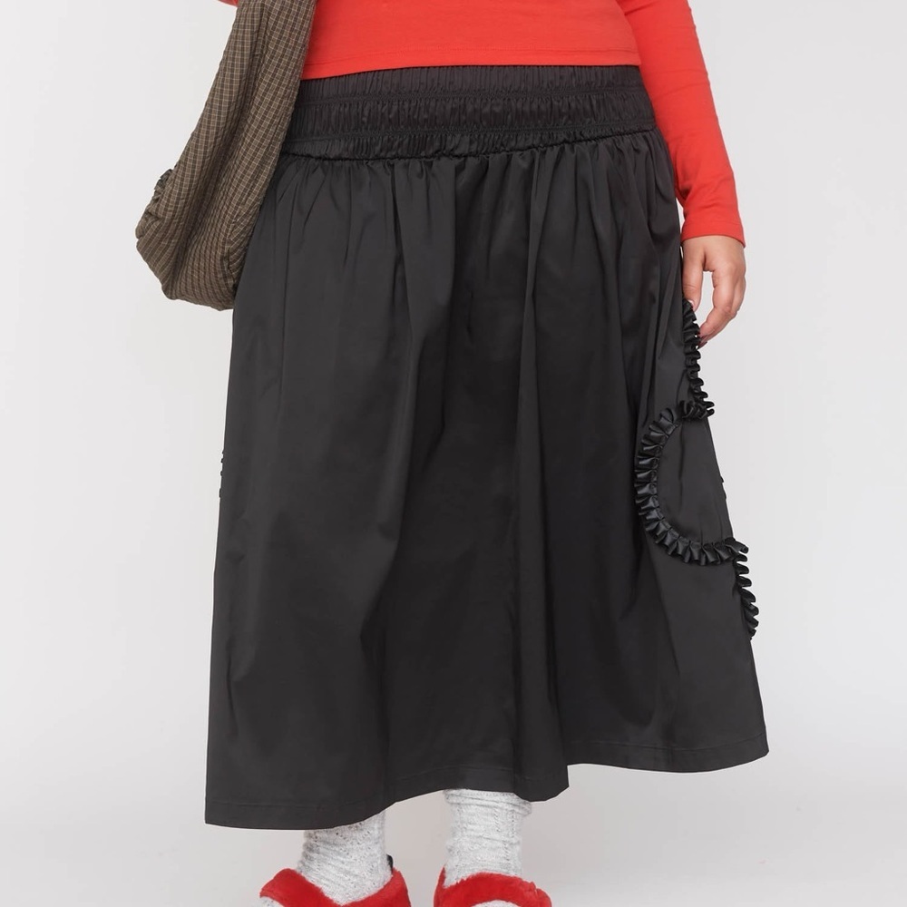 LAZY OAF Flower Shirred Skirt